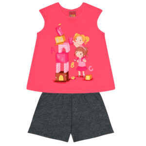 Conjunto infantil menina a b c kyly