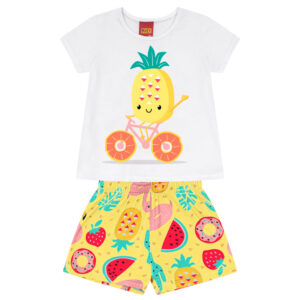 Conjunto infantil menina abacaxi kyly