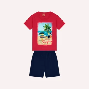 Conjunto Infantil Menino Surfista Selvagem de Praia Kyly