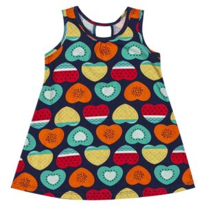 Vestido infantil menina frutinhas kyly