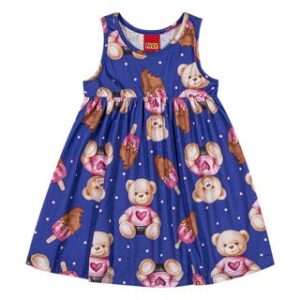 Vestido infantil menina urso kyly