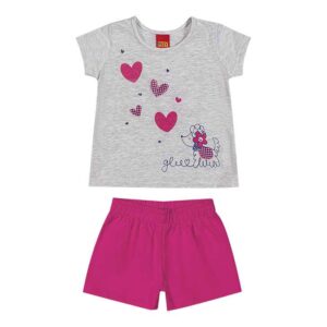 Conjunto infantil menina coração kyly