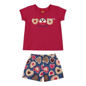 Conjunto infantil menina donuts kyly