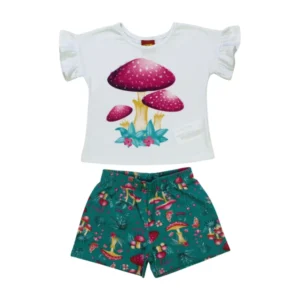 Conjunto Infantil Menina Cogumelo kyly