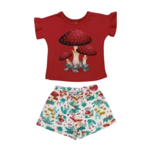 Conjunto Infantil Menina Cogumelo Kyly