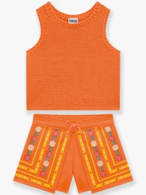 Conjunto Infantil Menina Trico Nanai