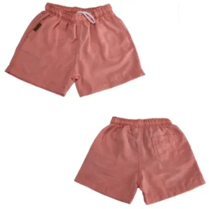 Short Infantil Menino Salmão Ogochi